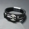 Pulsera de Hacha Tomahawk Vikinga Nórdica Nueva para Hombre Punk Retro Cuero Hacha Metal Pulsera Venta al por Mayor