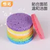 Esponja Limpiadora Facial de Pulpa de Madera y Algodón, Esponja Facial Redonda Húmeda de Celulosa Limpiadora Beauty Macaron, Esponja Limpiadora Desmaquillante
