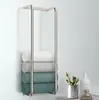 Estante de Toallas Nuevo de Acero Inoxidable Transfronterizo Barra para Toallas Montada en la Pared Estante de Almacenamiento de Baño en la Pared Estante de Toallas de Baño