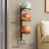 Estante de Almacenamiento para Baloncesto Uso en Casa Sin Taladro Montado en Pared Artefacto de Almacenamiento de Pelotas Estante de Exhibición para Fútbol Voleibol Bádminton