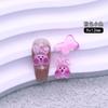 Acessórios de Unhas Artísticas de Animais Fofos Urso Cola Creme Esponja Bebê Resina Grampo de Cabelo Desenho Animado Unha Postiça Acessórios para Unhas