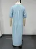 2026 Nueva Ropa Europea y Americana para Mujer Amazon Bloques de Color Holgada de Algodón y Lino Vestido Camisa Largo Vestido Casual de Moda para Mujer