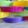 Concavo grabado LOGO color fluorescente pulsera de silicona color hermoso material de grado alimenticio color caramelo color