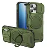 Funda para teléfono Apple 18 Pro Max hecha en fábrica transfronteriza con diseño de ventana deslizante, estilo 2 en 1, protección contra caídas de grado militar y soporte de 360 grados