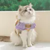 Roupa de Animal de Estimação Floral com Capuz para Gato Ragdoll de Duas Pernas Sem Mangas Respirável Protetora do Sol para Férias Pastorais de Primavera e Verão Atacado