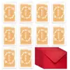 Conjunto de Envelopes para Cartão de Agradecimento Novo de Tamanho Grande Transfronteiriço Estilo Ins Flor Simples Cartão de Agradecimento Sincero