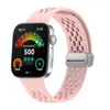 Para Huawei Fit3 Fivela Magnética Pulseira de Silicone Huawei Watch Fit3 Buraco Malha Respirável Pulseira de Relógio