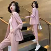 Conjunto de Terno Feminino 2026 Verão Nova Moda Estiloso Profissional Chique Casual Blazer Duas Peças Tendência