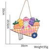 Nuevo colgante de madera de Pascua de Amazon, decoración para el hogar, huevo colorido, tarjeta de madera colgante, placa de puerta de conejo de zanahoria