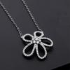 Collar Girasol Diamante Completo Temperamento Celebridad de Internet Japonesa y Coreana Estilo Frío Creativo Flor Zircón Cadena Clavícula