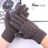 Outono e Inverno Novos Luvas Quentes e à Prova de Frio de Lã Tricotada Sensível ao Toque para Ciclismo Masculino para Prevenir o Frio