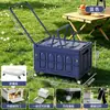 Nuevo Carrito Plegable para Camping al Aire Libre Gran Capacidad Portátil Caja Organizadora de Almacenamiento Organización de Almacenamiento Carrito de Almacenamiento para Picnic