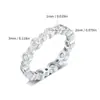 Nuevo Anillo Redondo de Cobre Incrustado con Circonita Diseño de Moda para Mujer Anillo de Alta Gama Estilo Caliente de Amazon Venta al por Mayor de Fábrica