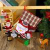 Cross Border Nova Grande Cerca xadrez Natal Meia Meia Decorações de Natal Saco de presente de Natal Saco de presente para crianças