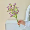 Ramo de Flores Artificiales de Gipsofila de 5 Ramas con Goma Suave al Tacto para Decoración de Sala de Estar en Casa Arreglo Floral Flores de Plástico Venta al por Mayor