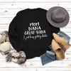 Mamá Nana Bisabuela de Comercio Exterior Sudadera de Moda Redonda de Manga Larga Europea y Americana Sitio Independiente