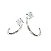 Moda Europea y Americana Body Piercing Forma de C F136 Aleación de Titanio Anillo de Nariz con Pedrería Clavo de Nariz con Circonia Diamante Listo para la Venta
