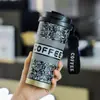 Taza de café de lirio de los valles de color intenso para mujer, termo de acero inoxidable 316, portátil para coche, taza de gran capacidad, taza de regalo