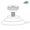 Venta Caliente Transfronteriza Ventosa de Tornillo de 32 mm Ventosa de Tuerca Transparente M4M5M6 con Rosca Longitud 6-15 mm
