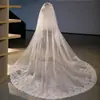 Velo Largo y Esponjoso de Tul Estilo Bosque Doble Capa Extra Largo para Sesión de Fotos Velo de Novia Velo de Boda Adorno para la Cabeza de Vestido de Novia