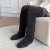Calcetines Altos de Invierno y Otoño para Exportación Europea y Americana, Calcetines Gruesos de Felpa con Forro Cálido para Dormir en Casa, Hasta la Rodilla