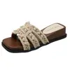 Sandalias de Verano 2026, Moda Nueva, Versátiles, con Tira Cruzada, Perlas, Slip-On, Estilo Coreano para Mujer, Chanclas Antideslizantes para Exteriores