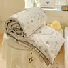 Colcha de verano de doble capa de gasa, grado maternal e infantil Clase A, lavable a máquina, colcha de aire acondicionado para verano, adecuada para dormitorios de estudiantes, colcha fina como regalo