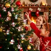 Enfeites de Madeira para Árvore de Natal Transfronteiriços Conjunto de Bonecos de Neve Exibição de Janela Decoração de Casa Shopping Feriados Placas de Madeira