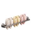 Estante para zapatillas con ventosa para baño, sin perforaciones, para almacenamiento de zapatos, artefacto de almacenamiento para escurrir, estante para colgar en la pared del inodoro.