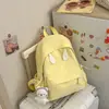 Mochila Escolar Versátil de Cor Sólida para Mulheres, Estilo Coreano, Mini Mochila para Meninas Adolescentes, Alto Valor Estético, Mochila de Viagem Simples e Casual