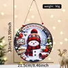 Decoración de letrero de madera navideño de Amazon transfronterizo, letrero redondo, colgante de madera de puerta de Papá Noel y muñeco de nieve