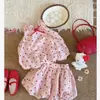 2026 Conjunto de Niña Rosa de Lunares con Volantes Sin Mangas Pantalón Tulipán Dos Piezas Verano Absolutamente Hermoso Conjunto Pequeño Delgado