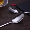 Cuchara de acero inoxidable 1010 transfronteriza cuchara para postre helado café cuchara para comer niños cuchara cuchara LOGOTIPO imprimible