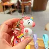 Lindo y Divertido Llavero de Dibujos Animados de Resina con Diseños de Pájaro Gugu y Unicornio para Coches, Mochilas, Llaveros de Muñeca y Colgantes Decorativos