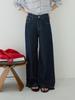 [Oufan] Jeans Simples Clássico Preto Lavado Azul Cintura Alta Feminino Verão Versátil Calças Largas Soltas 2926