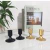 Portavelas de Boda Estilo Europeo Dorado y Negro Base para Velas Adornos Artesanías de Hierro de Alta Gama Atmósfera de Halloween