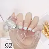 Manicure Casual Francesa Cor Creme Pontas de Unha Curtas Usáveis 24 Peças Patch de Unha Postiça Reutilizável Atacado