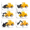 Mini adornos de pastel de camión de ingeniería simulación plástico modelo de excavadora serie de juguetes para niños puesto