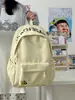 Nova Mochila Simples com Letra Bolsa de Ombro Duplo Bolsa Escolar de Estudante Grande Capacidade Leve Ensino Fundamental Ensino Médio Universidade Deslocamento