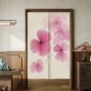 Tecido de Cortina de Porta Flor de Cerejeira Estilo Japonês Cortina Meia Cortina Cortina Divisória Decorativa Quarto Cozinha Cortina Feng Shui Instalação Sem Furos Cortina de Pendurar