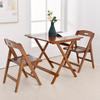 Silla plegable silla de respaldo para el hogar silla de bambú de madera maciza silla plegable para comedor silla de oficina para computadora taburete simple portátil engrosado