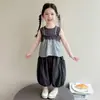 Conjunto de Camisola para Niña Verano 2026 Nuevo Estilo Dulce Delgado Moderno Conjunto de Tres Piezas de Verano para Bebé Niña Tendencia