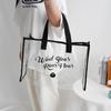 Nova Bolsa de Natação Portátil Transparente Impermeável Multifuncional PVC Grande Capacidade Bolsa de Gelatina Bolsa de Armazenamento de Cosméticos Fábrica