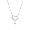 Accesorios de Collar de Lujo Ligero Chapados en Platino de Diseño Original para Mujer, Colgante de Corazón Versátil para el Día a Día, Regalo para Mejor Amiga o Novia