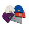 Nuevo sombrero con logo estampado bordado sombrero de lana de algodón hombres y mujeres color sólido dibujos animados fabricantes de gorros de punto al por mayor