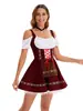 Vestido de Chica Europea y Americana Oktoberfest 2025 Alemán Múnich Actuación en Escenario Cos Maid Disfraz Multicolor