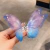 Horquilla de Mariposa con Gradiente Móvil Hecha a Mano de Verano Estilo Mori Súper Hada Pinza de Pato Pinza Antiguo Hanfu con Accesorios para el Cabello para Niñas