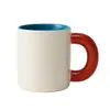 Caneca Cor Contrastante Formato U Caneca de Café Caneca de Água Padrão com Logo Personalizado Presente Escritório Caneca Personalizada