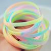 Pulseira de silicone fluorescente com letras inglesas estilo coreano presente esportivo para estudantes estilo fino texto luminoso pulseira de silicone joia