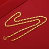 Collar de Molde Invertido Chapado en Oro de Latón de Alta Calidad, Pez Pequeño de Oro Arena Vietnamita, Conejo, Trébol de Cuatro Hojas Collar Ancho para Mujer Suministro